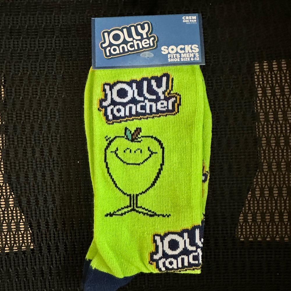 Apple Jolly Rancher adult crew socks